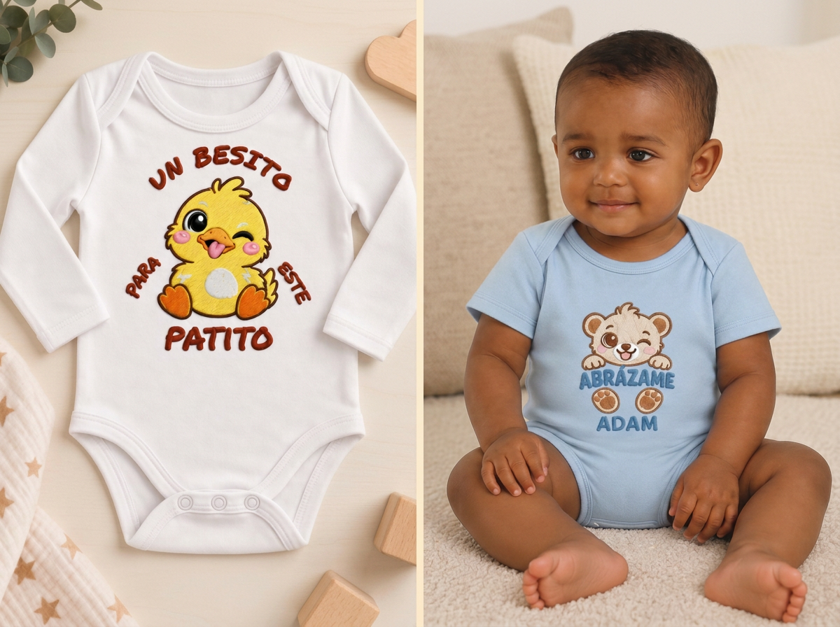 Bodys de bebé bordados